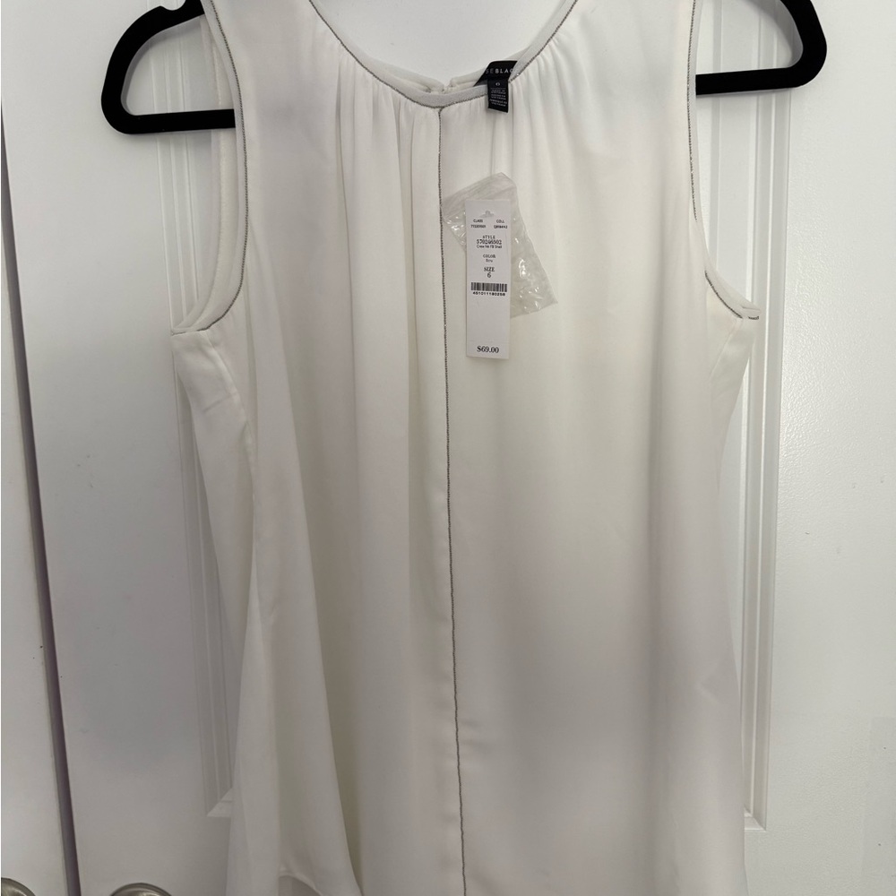 White House Black Market Sleeveless White Blouse